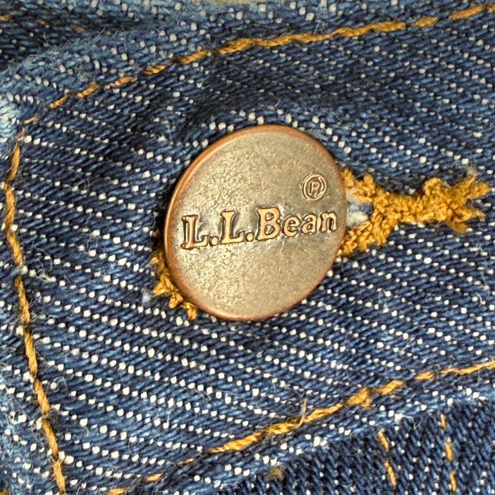 LL Bean Double L Jeans Mens 46x30 Dark Wash Blue Straight Leg Denim 220626 NEW - Picture 7 of 10